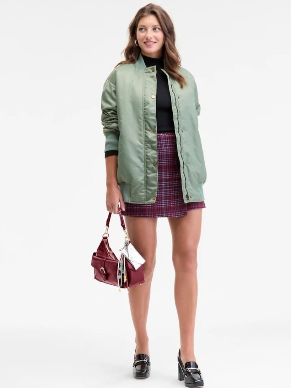 Sage Green Women's Bomber Jacket - Classic Lightweight Size XL NWT